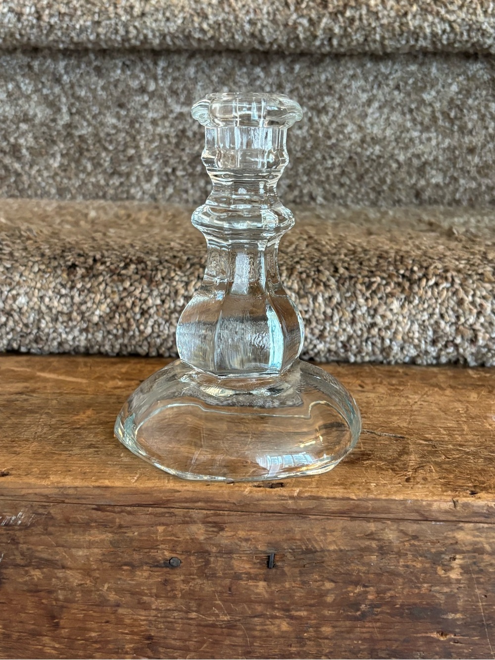 Clear Glass Candle Holder - Classic Home Accent